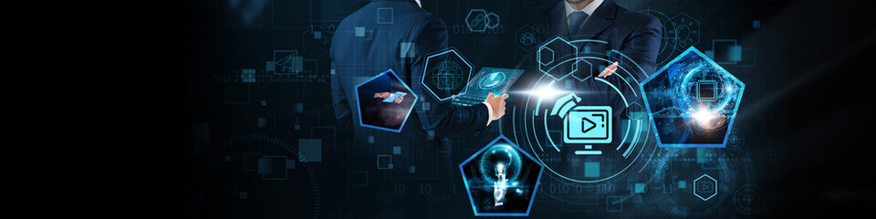 e-learning concept: online courses, interactive training, digital classrooms, remote education, know