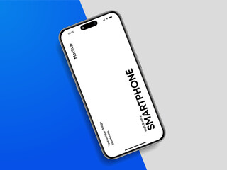 Aufkleber - Realistic smartphone mockup. Mobile phone vector with isolated on white background. Device front view. 3D mobile phone with shadow. Realistic, high quality smart phone mockup for ui ux presentation.