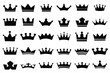 © DIPKUMAR - Crown icon set vector.  Collection of crown silhouette. Vector Formats. Crown collection. Crowns icon on white background. Big collection quality crowns. Set of vector king.