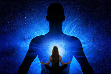 Wall Mural - Meditation and the Cosmos Finding Inner Peace