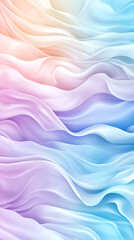 Leinwandbilder - Soft pastel fabric billowing, draping with fluid grace and ethereal movement