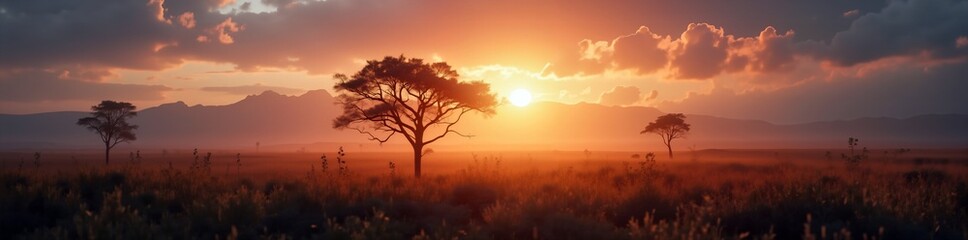 nice africa sunset landscape