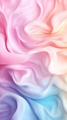Aufkleber - Abstract pastel colored silk fabric flowing and waving with smooth folds creating a delicate and elegant texture