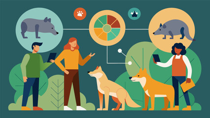 Wall Mural - by analyzing data on the genetic diversity of a population of endangered wolves conservationists can