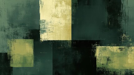 Wall Mural - abstract geometric painting featuring various rectangles with a textured effect