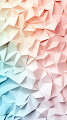 Leinwandbilder - Low poly triangular geometric surface with gradient changing from blue to orange, creating an abstract and modern design
