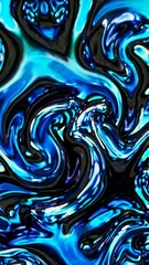 Wall Mural - vivid abstract background with blue and black liquid swirl effect. ideal for modern design, digital 