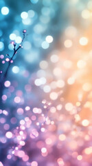 Fototapete - Pastel hues softly blending with dreamy bokeh, revealing ethereal light and delicate color gradients in serene artistic composition