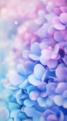 Aufkleber - Soft-hued hydrangea blossoms radiating delicate, ethereal beauty in gentle pastel tones