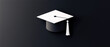 © Flux Imagery - Un diseño minimalista de birrete de graduación sobre fondo monocromo