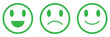 © ISHWARAN - Smile icon. Emoticons simple line icon negative, neutral and positive, sketch doodle sign. Vector illustration.