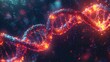 © loxia stock image - Fiery DNA Structure in Space