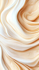 Leinwandbilder - Beige and white abstract background forming elegant waves, perfect for websites, presentations, or art projects