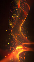 Leinwandbilder - Abstract background with golden particles swirling and flowing, creating a mesmerizing visual effect