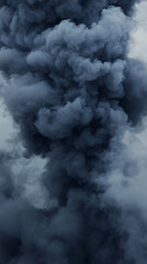 Aufkleber - Dark smoke swirling, creating mysterious abstract shapes against bright backdrop, conveying dynamic energy and intrigue