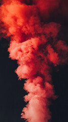 Aufkleber - Vibrant smoke swirling, generating dynamic abstract patterns against dark backdrop