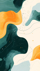 Leinwandbilder - Vibrant geometric forms merging, swirling with fluid color splashes, generating dynamic visual energy for contemporary graphic design applications