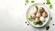 © Photo Dogg - quail eggs on white background