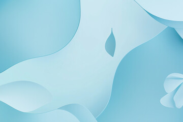 Wall Mural - a serene light blue background showcasing soft abstract shapes and textures. perfect for wellness br