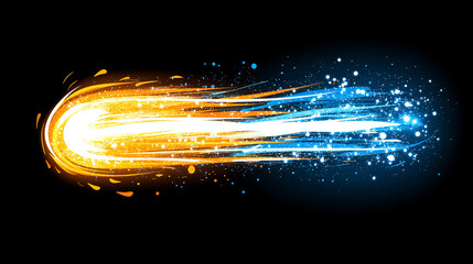 Wall Mural - dynamic abstract trails: a vibrant composition of dynamic trails streaks across the frame, showcasin
