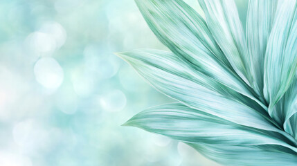 Aufkleber - Green foliage detail featuring soft-focus background, conveying natural freshness and wellness, perfect for ecological and environmental design concepts