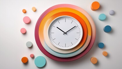 clock on a white background
