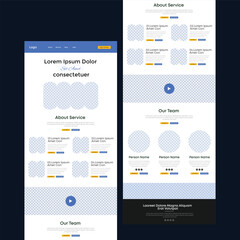 Wall Mural - Multipurpose email newsletter PPC marketing template Layout