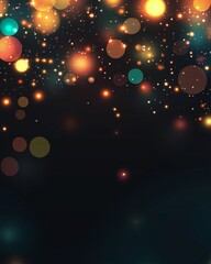 Wall Mural - Colorful Bokeh Lights on Dark Background
