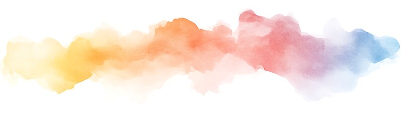 Fototapete - Soft watercolor gradient blending warm and cool colors for a serene background effect.
