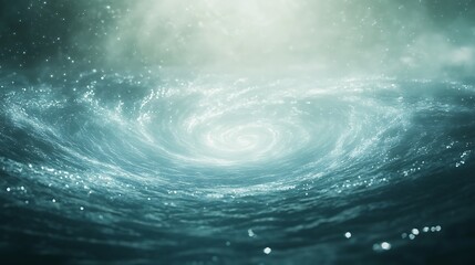 Poster - Swirling galaxy with luminous stars and ethereal light in a cosmic backdrop.