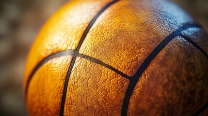 Close-up macro shot of a volleyball ball texture with detailed surface pattern, leather material, and stitching design, perfect for sports-themed backgrounds and athletic equipment concepts.


