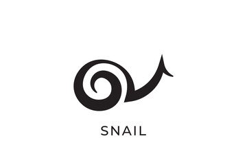 snail silhouette logo, snail logo with simple design