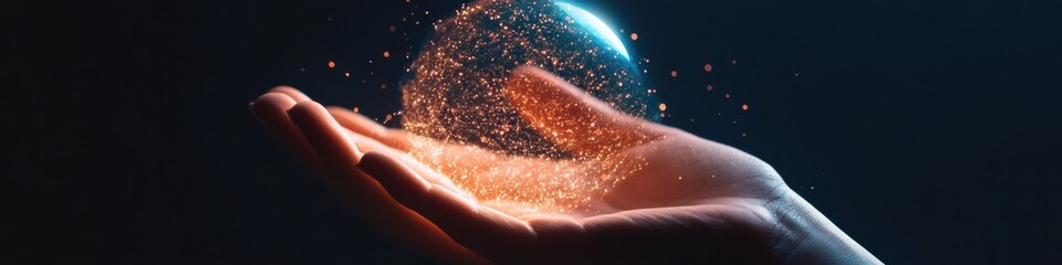 Fototapete - Quantum Visionary Immersive Digital Transformation through AI-Powered Holographic Data Visualization for Next-Generation Business Innovation and Strategic Technological Emergence