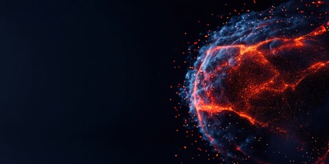 Leinwandbilder - Quantum Digital Cosmos Immersive AI-Powered Global Network Visualization - Futuristic Tech Innovation Bridging Hyperconnected Digital Transformation