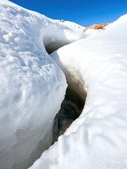 Aufkleber - Climate Crisis Visualization Pristine Arctic Glacial Landscape Revealing Fragile Geological Formations - Immersive Environmental Storytelling for Sustainability Awareness