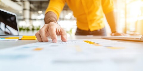 Poster - Agile Workplace Innovation Minimalist Business Strategy Visualization with Vibrant Yellow Aesthetic - Dynamic Productivity Optimization for Gen Z Professionals