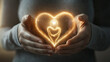 © Shanorsila - A pair of hands forms a protective heart around a glowing feminine figure, symbolizing the nurturing aspects of women’s health.