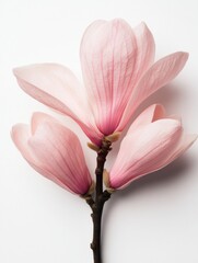Poster - Soft Magnolia Bloom Ethereal Botanical Minimalism for Wellness Branding, Soft Pastel Design Inspiration and Delicate Natural Aesthetic in High-Resolution