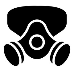 Wall Mural - gas mask solid icon