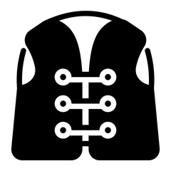 Wall Mural - life jacket solid icon