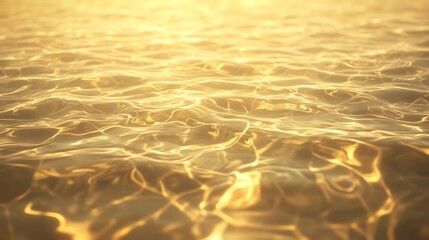 Poster - Golden sunlight reflecting on water surface, creating a serene and tranquil atmosphere.