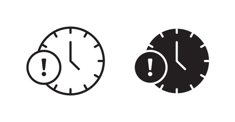 Wall Mural - alarm exclamation icon outlined icon vector collection.
