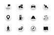 © icon - Icons on the theme of roads, cars, charging stations, locations, maps. Solid vector icon set.