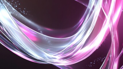 abstract pink and white light streaks create a flowy design for background or web design