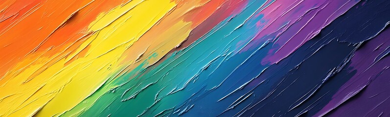 Poster - Colorful abstract waves in vibrant rainbow hues create a dynamic visual experience.
