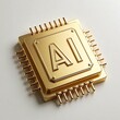 © MDAtiar - Gold AI Chip Icon Represents Modern Technology