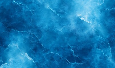 Poster - Vibrant blue abstract ocean waves creating a soothing visual effect.