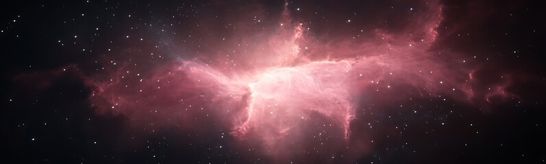 Aufkleber - Vibrant cosmic nebula surrounded by stars in a dark expanse of space.