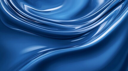 Poster - Smooth blue fabric with a glossy sheen, creating a flowing, elegant texture.