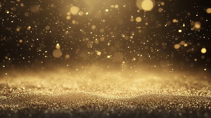 Fototapete - Golden particles shimmer in the air, creating a magical and ethereal atmosphere.